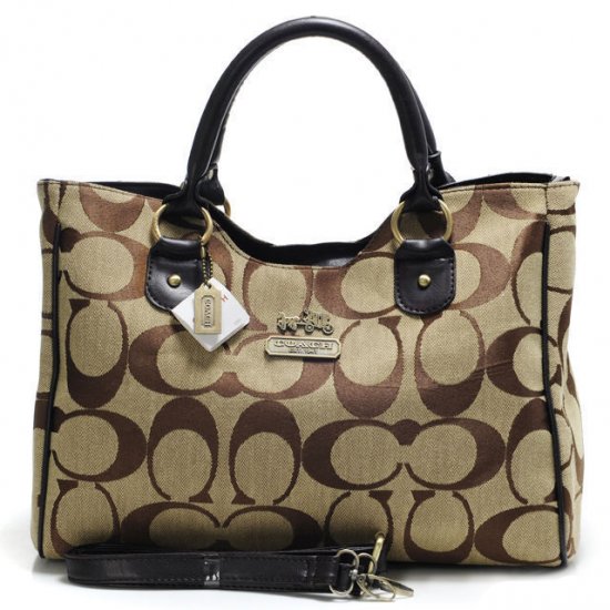 Coach Legacy In Signature Large Khaki Satchels ACC | Women - Click Image to Close